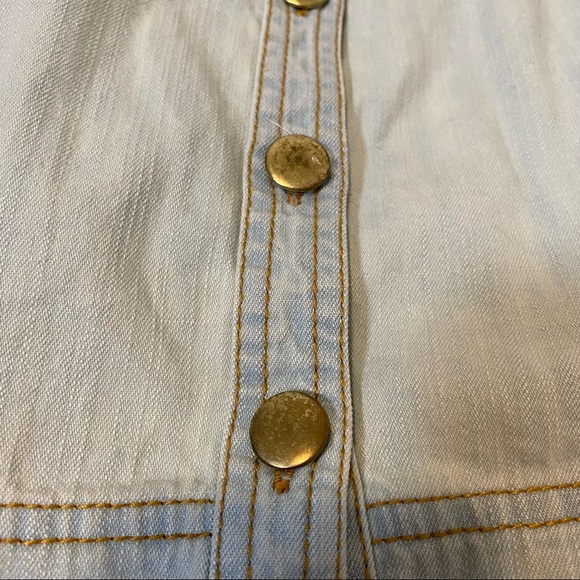 Fossil Button Down Denim Mini Skirt - Picture 4 of 7